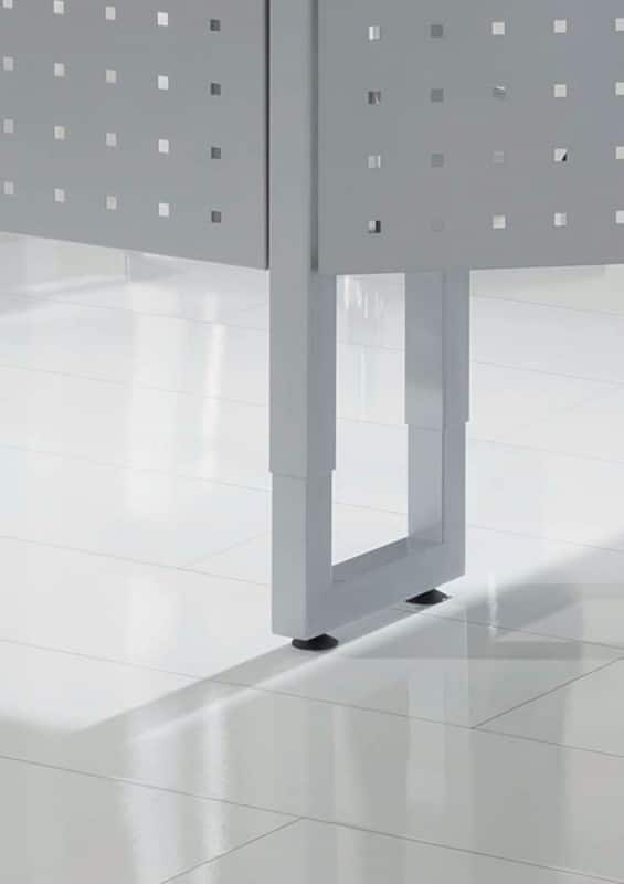 Hammerbacher Tischbeine Verkürzbar VRFUK/S R-Serie Silber