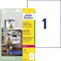 AVERY Zweckform L4775-20 Laser-Etiketten DIN A4 Weiß 210 x 297 mm 20 Blatt à 1 Etikett