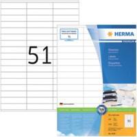 HERMA Universaletiketten 4459 Weiß DIN A4 70 x 16,9 mm 100 Blatt à 51 Etiketten