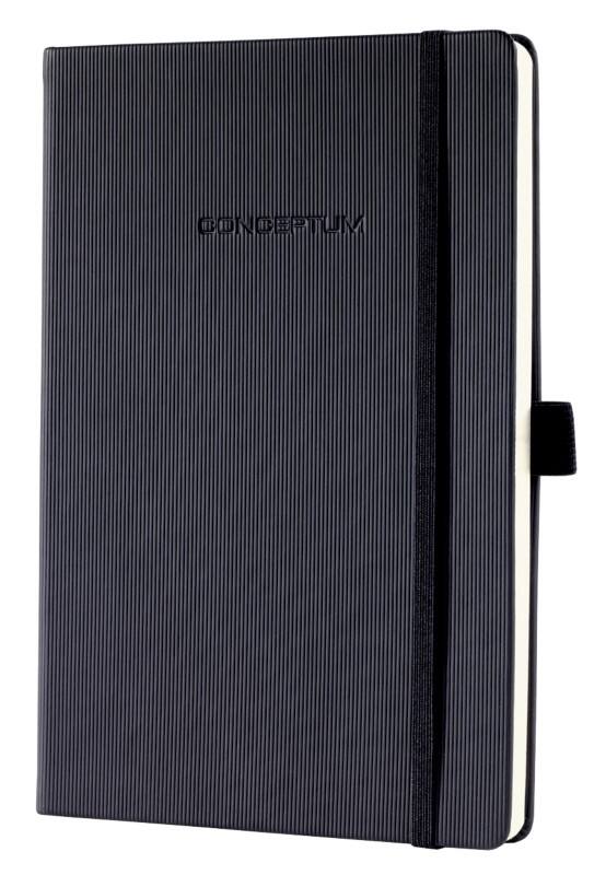 Sigel Conceptum A5 Gebunden Schwarz Hardback Notizbuch Blanko 97 Blatt