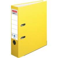 herlitz maX.file nature plus Ordner DIN A4 80 mm Gelb 2 Ringe Pappkarton, PP (Polypropylen) Texturiert Hochformat