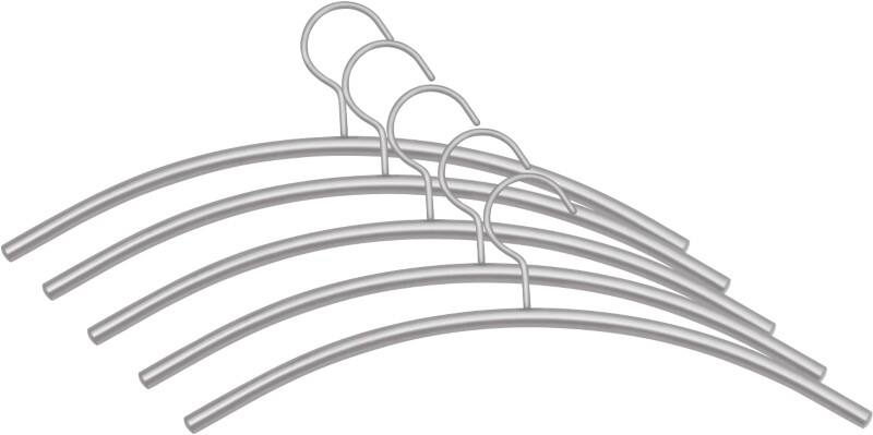 Kerkmann Kleiderbügel 6219 Silber 460 x 100 mm 5 Stück