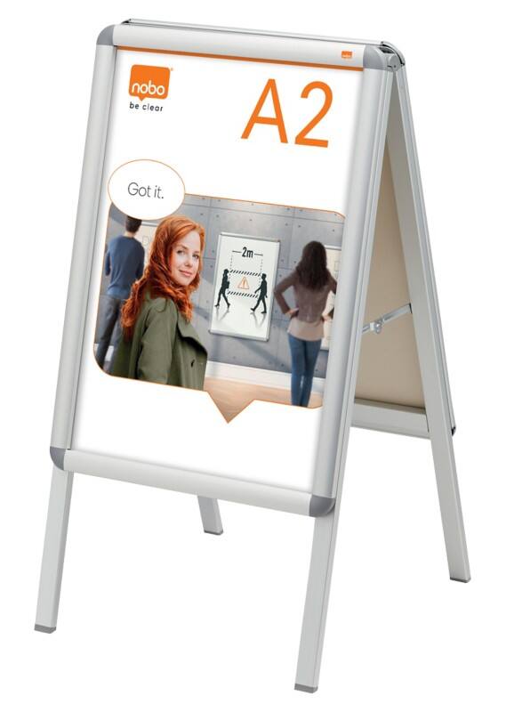 Nobo Premium Plus Kundenstopper DIN A2 Silber