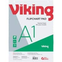 Viking Recycling Flipchart-Papier Blanko DIN A1 20 70 g/m² 5 Stück à 20 Blatt