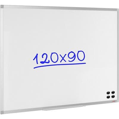 Viking Standard Whiteboard Wandmontiert Magnetisch Lackierter Stahl Einseitig 120 (B) x 90 (H) cm