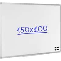Viking Whiteboard Wandmontiert Magnetisch Emaille Einseitig 150 (B) x 100 (H) cm