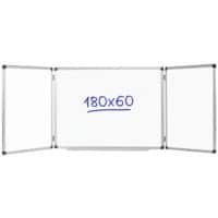 Viking Klappbares Whiteboard Magnetisch Lackierter Stahl Beidseitig 90 (B) x 60 (H) cm