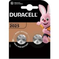 Duracell Knopfzellen DL2025B2 CR2025 3 V Lithium 2 Stück