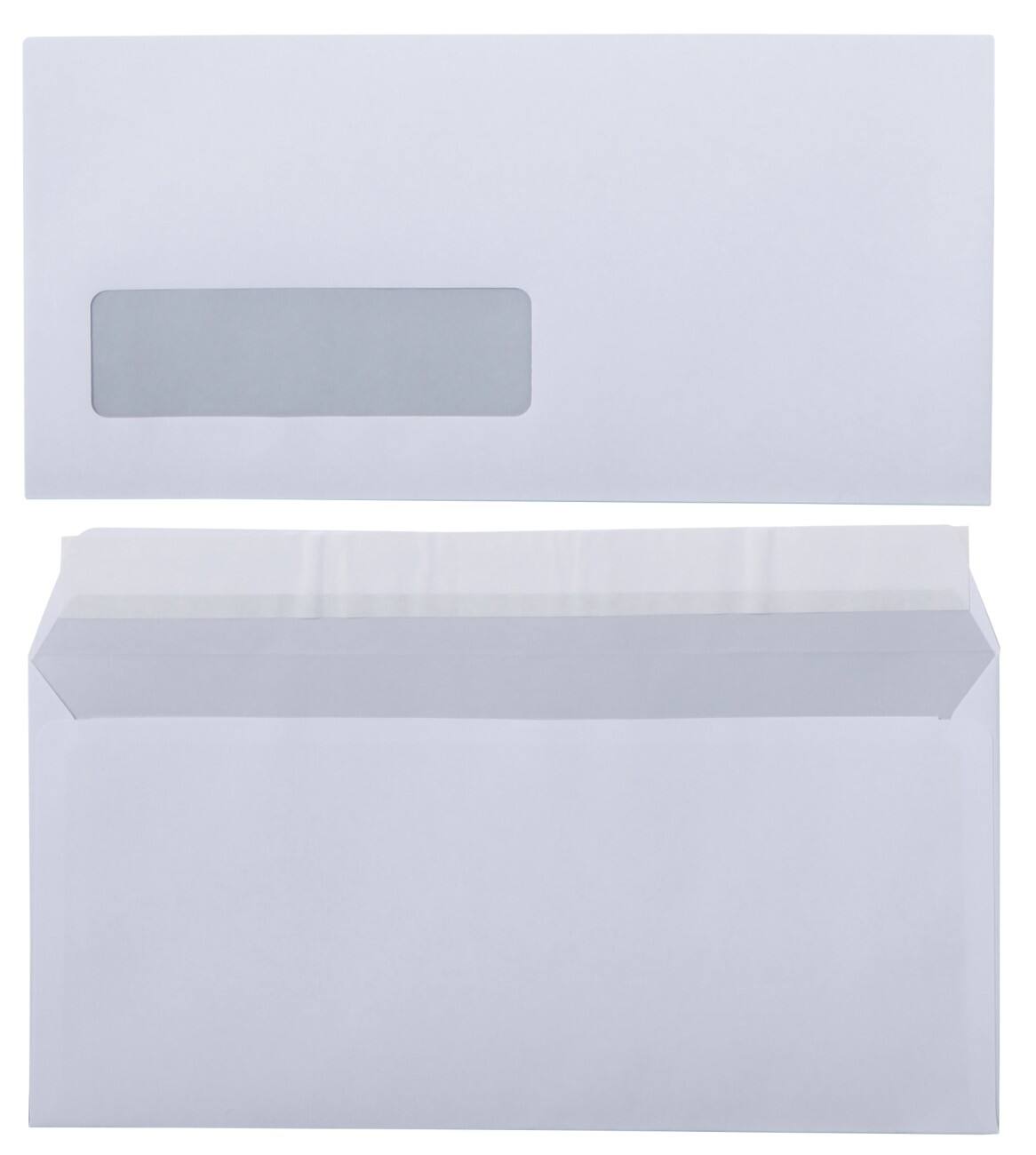 Office Depot Briefumschläge DL 80 g/m² Weiß Mit Fenster unten links Abziehstreifen 500 Stück