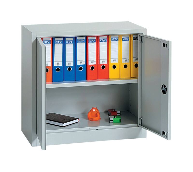 Viking Realspace Aufbewahrungsschrank Stahl 1 Fachboden Abschließbar 920 x 420 x 700 mm Hellgrau