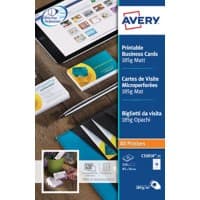 AVERY Zweckform Visitenkarten 185 g/m² Weiß 25 Blatt à 10 Etiketten