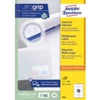 AVERY Zweckform UltraGrip Universaletiketten 3425 Ja DIN A4 Weiß 105 x 57 mm 100 Blatt à 10 Etiketten