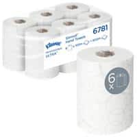 Kleenex Ultra Slimroll Falthandtücher Gerollt Weiß 2-lagig 6781 6 Rollen à 100 m