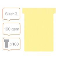 Nobo T-Steckkarten 3 Grau 9,2 x 12 cm 100 Stück
