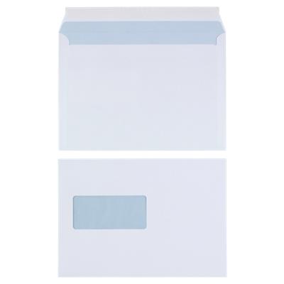 Office Depot C5 Abziehstreifen Briefumschläge Weiß 229 (B) x 162 (H) mm Mit Fenster 100 g/m² 500 Stück