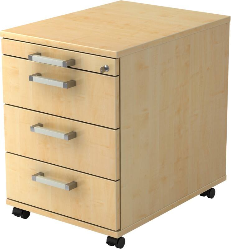 Hammerbacher Rollcontainer VAC30/3/3/CE Ahorn 428 x 580 x 590 mm