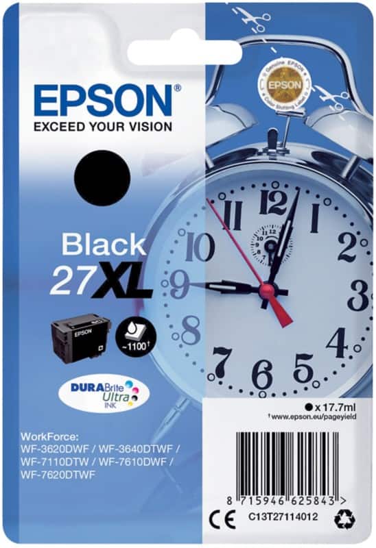 Epson 27XL Original Tintenpatrone C13T27114012 Schwarz