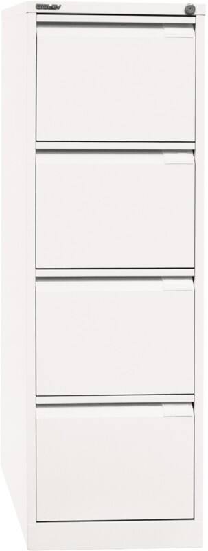 Bisley Aktenschrank A4BS4E 4 Schübe Verkehrsweiß 413 x 622 x 1.321 mm