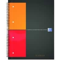 Oxford International A4+ Farbig sortiert PP Cover Notizbuch kariert 80 Blatt