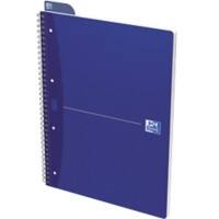 OXFORD Office Essentials Collegeblock DIN A4+ Kariert Spiralbindung Karton Blau Perforiert 140 Seiten