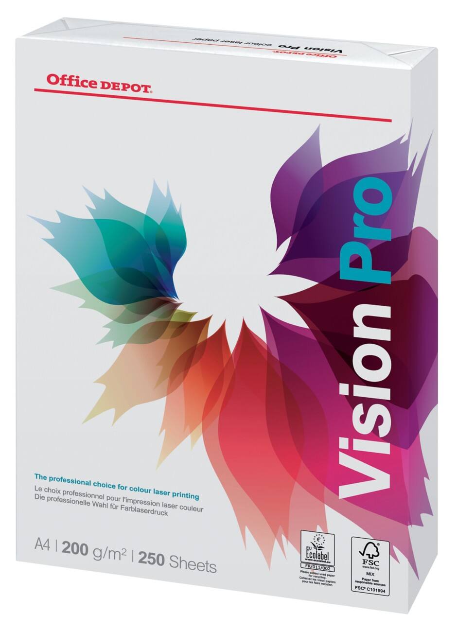 Office Depot Vision Pro Kopier-/ Druckerpapier DIN A4 200 g/m² Weiß 250 Blatt