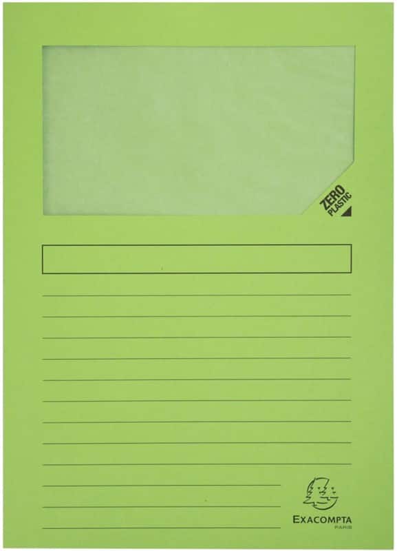 Exacompta Forever Ordnungsmappe DIN A4 Hellgrün Manila Recycelt 100% 130 g/m² 100 Stück