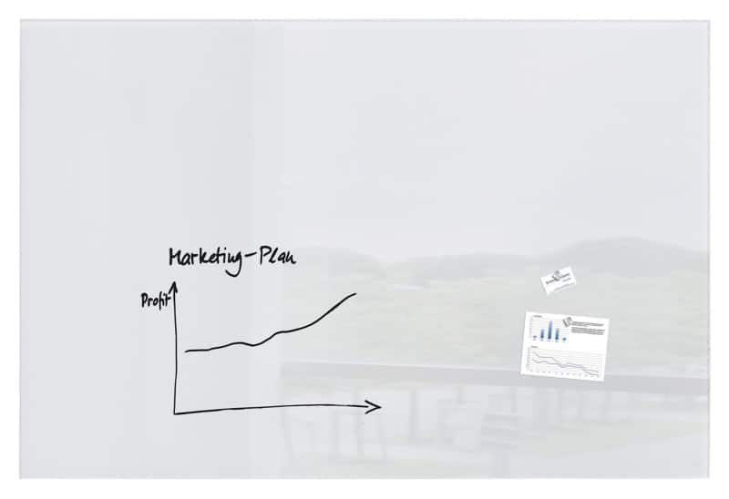 Sigel Artverum Glastafel Magnetisch Einseitig 180 (B) x 120 (H) cm Weiß