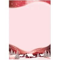 Sigel Briefpapier Stille Nacht Rot 21 x 29,7 cm 100 Blatt