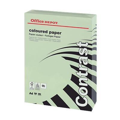 Office Depot Contrast Kopier-/ Druckerpapier DIN A4 120 g/m² Pastellgrün 250 Blatt