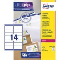 AVERY Zweckform L7163-100 Adressetiketten DIN A4 Weiß 99,1 x 38,1 mm 100 Blatt à 14 Etiketten