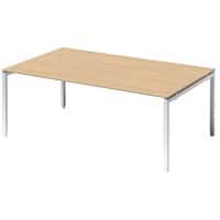 Bisley Cito Höhenverstellbar Konferenztisch Ahorn 4 Metallfüße 2.000 (B) x 1.200 (T) x 740 (H) mm MFC (Melaminbeschichtete Spanplatte), Stahl
