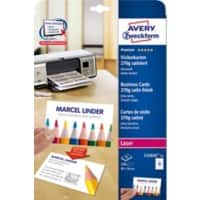 AVERY Zweckform Quick and Clean Visitenkarten 270 g/m² Ultraweiß 25 Blatt à 10 Etiketten