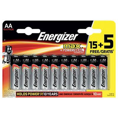 Energizer Batterien Max AA Vorteilspack 15 Stück + 5 Gratis