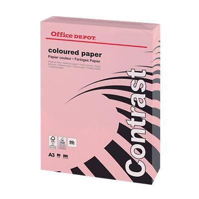 Office Depot DIN A3 Farbiges Papier Pink 80 g/m² Glatt 500 Blatt