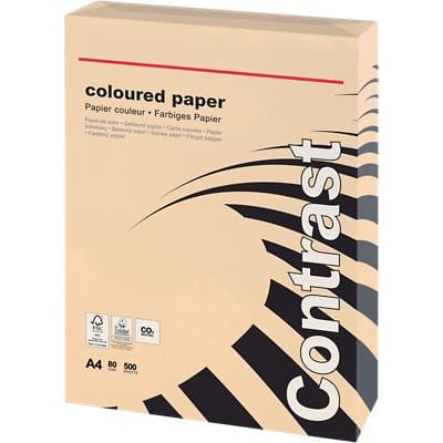 Office Depot DIN A4 Farbiges Papier Lachsfarben 80 g/m² Glatt 500 Blatt