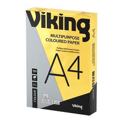 Viking DIN A4 Farbiges Papier Gelb 160 g/m² 250 Blatt