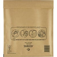 Mail Lite Luftpolster-Versandtaschen E/2 220 (B) x 260 (H) mm Abziehstreifen Goldgelb 10 Stück