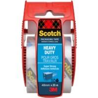 Scotch Heavy Duty Verpackungsklebeband Transparent Sehr Stark mit Abroller 50 mm (B) x 20 m (L) PP (Polypropylen) 76 Mikron