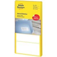 AVERY Zweckform 3344 Adressetiketten Spezial Weiß 89 x 36 mm 80 Blatt à 4 Etiketten