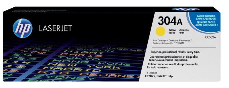 HP 304A Original Tonerkartusche CC532A Gelb