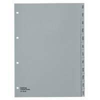 Kolma Register Jan.-Déc. DIN A4 hoch Grau 12-teilig Perforiert LongLife (Kunststoff) Dez - Jan 12 Blatt