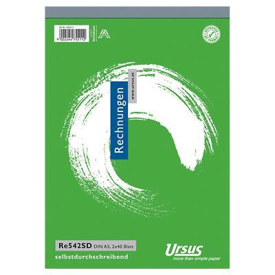 Ursus Style Rechnungsbuch RE542SD A5 hoch 2x40 Blatt selbstdurchschreibend