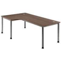 Hammerbacher Schreibtisch Matrix Nussbaum 2.000 x 1.200 x 760 x 680 - 760 mm
