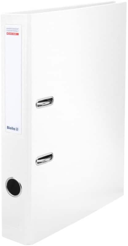 Biella Schmal Ordner DIN A4 40 mm Weiß 2 Ringe 10341401U Kunststoff Hochformat