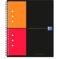 Oxford International A5 Farbig sortiert PP Cover Active Notizbuch kariert 80 Blatt