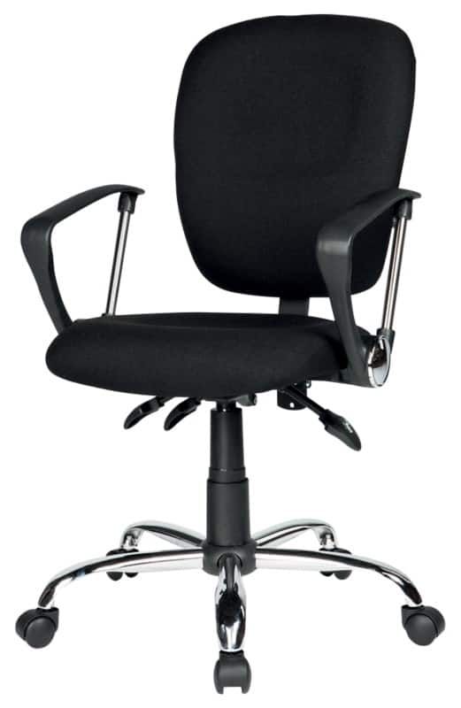 Viking Realspace Atlas Bürostuhl Synchronmechanismus Stoff Feste Armlehne Höhenverstellbarer Sitz Schwarz 110 kg