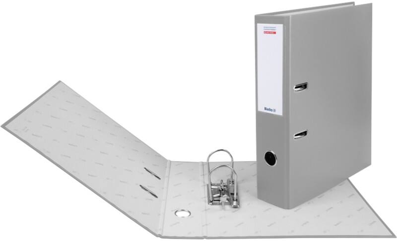 Biella Breit Ordner DIN A4 70 mm Grau 2 Ringe 10341725U Kunststoff Hochformat