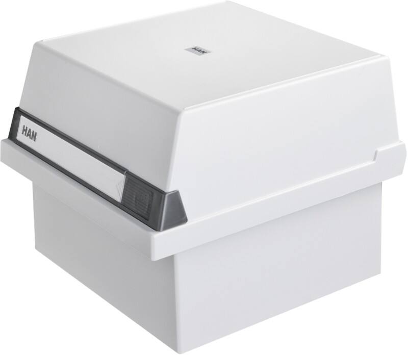 HAN Tischkarteikasten 965-11 A5 800 Karten Lichtgrau 23,5 x 25 x 19 cm