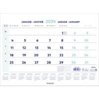 Brepols Wandkalender 2024 1 Monat/1 Seite Weiß Niederländisch, Französisch 31,5 x 0,6 x 46 cm