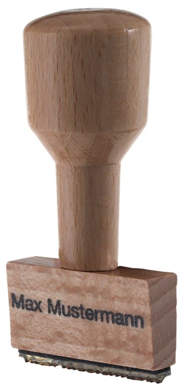 AMOS Personalisierter Textstempel 1 Zeile Braun